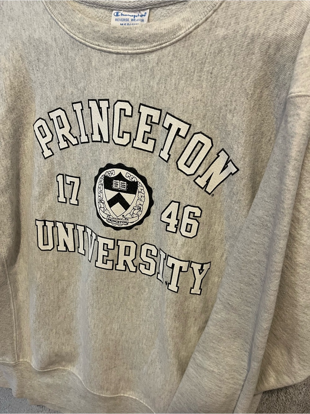 Champion Princeton University Gray Crewneck Sweatshirt size medium - Picture 5 of 7